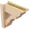 Ekena Millwork 6-in W x 14-in D x 14-in H Balboa Trad Rough Cedar Woodgrain TimberThane Outlooker, Primed Tan OUTUR060X14X14BOA04RCPR - alternate 6